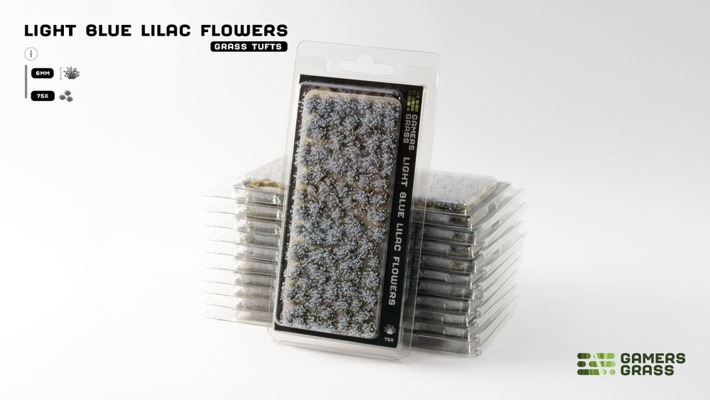 Gamer's Grass: Light Blue Lilac Flowers