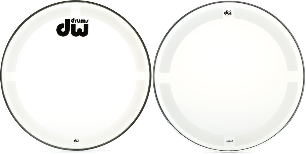 DW Coated/Clear Bass Drumhead - 22 inch + DW DRDHCC14 Value Bundle