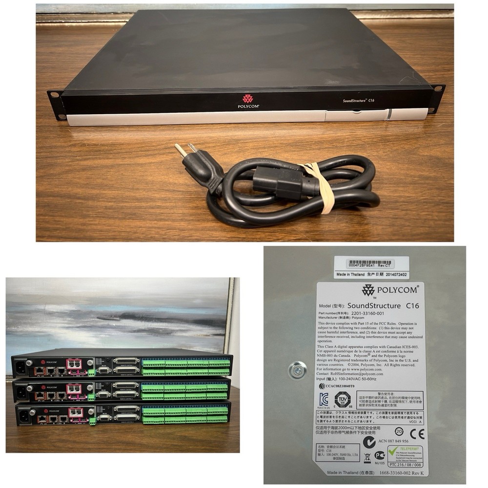 Polycom Sound Structure C16 Audio Processor Conference System ( PRICE FOR 1 UNIT