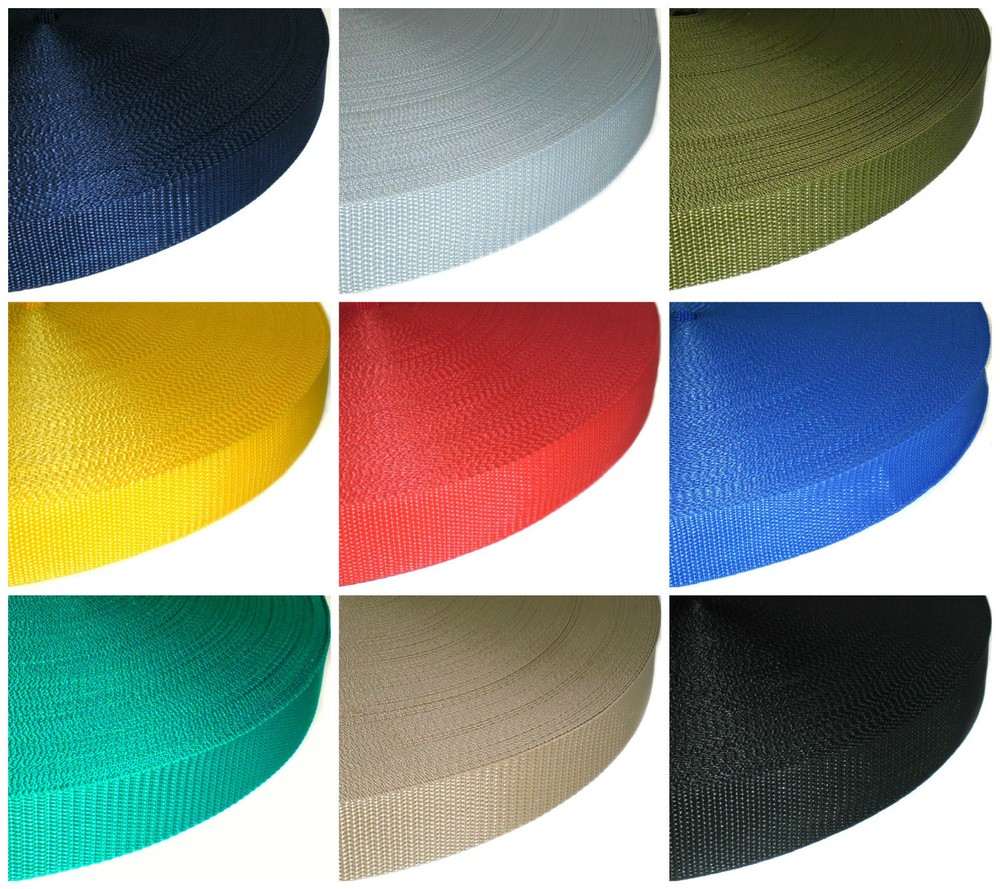 38MM POLYPROPYLENE PLAIN WEAVE STRAP WEBBING, CHOOSE COLOUR & LENGTH