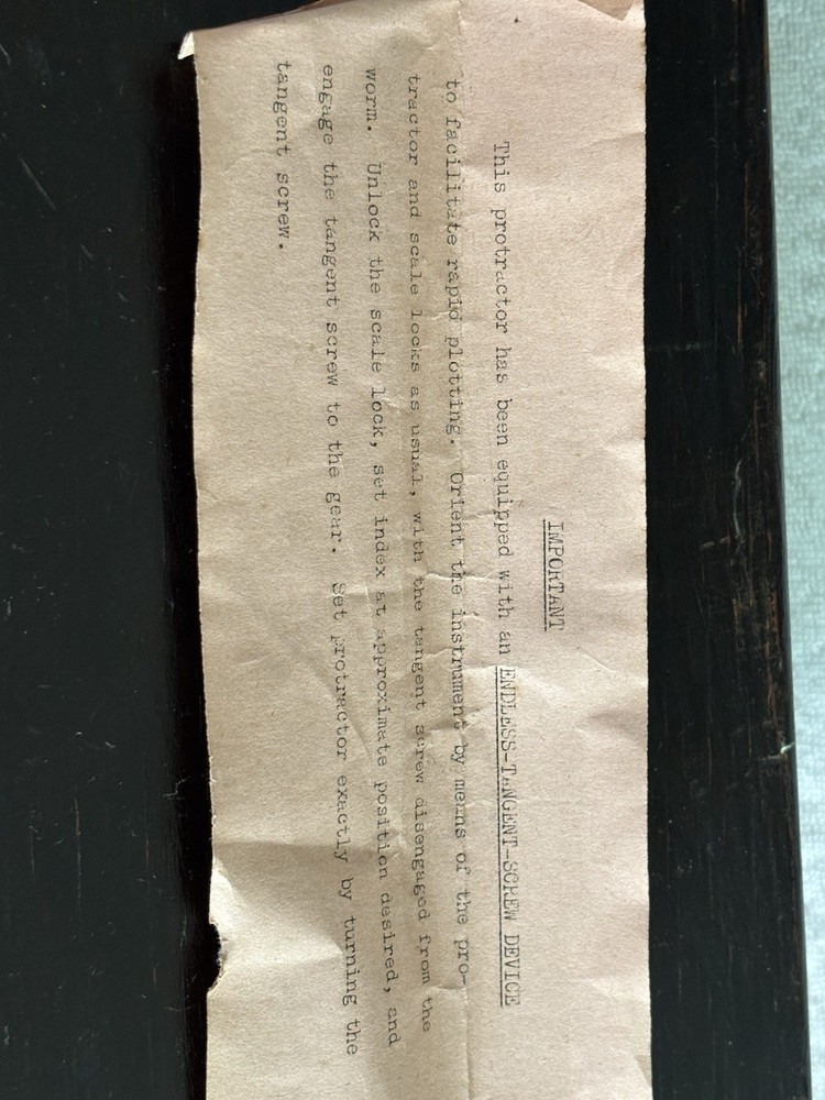 Vintage Vemco World War II-era aircraft navigation plotter, Model 3-B