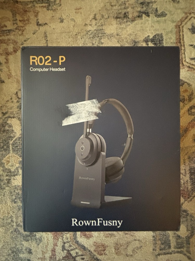 RownFusny R02-P Wireless Computer Headset with Microphone, USB/Bluetooth