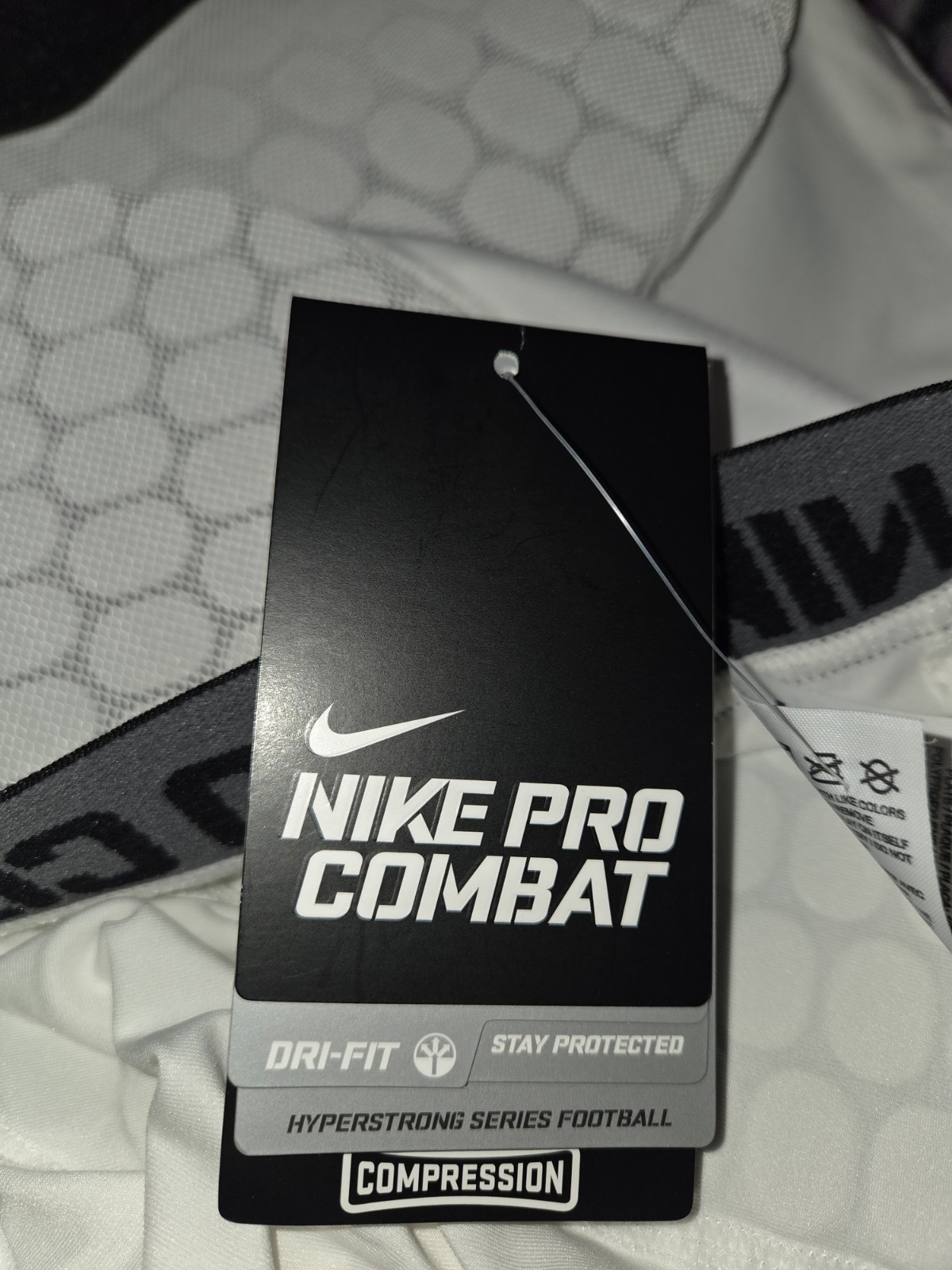 NWT! Nike Pro Combat Hyperstrong Series Football Compression Padded Shorts-White
