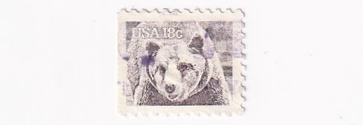 STAMP SCOTT 1884 "Wildlife-Brown Bear" 18 CENT 1981 USED - E