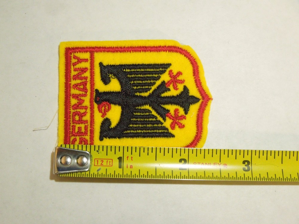 Germany Black Eagle Coat of Arms Emblem Shield Shape Patch