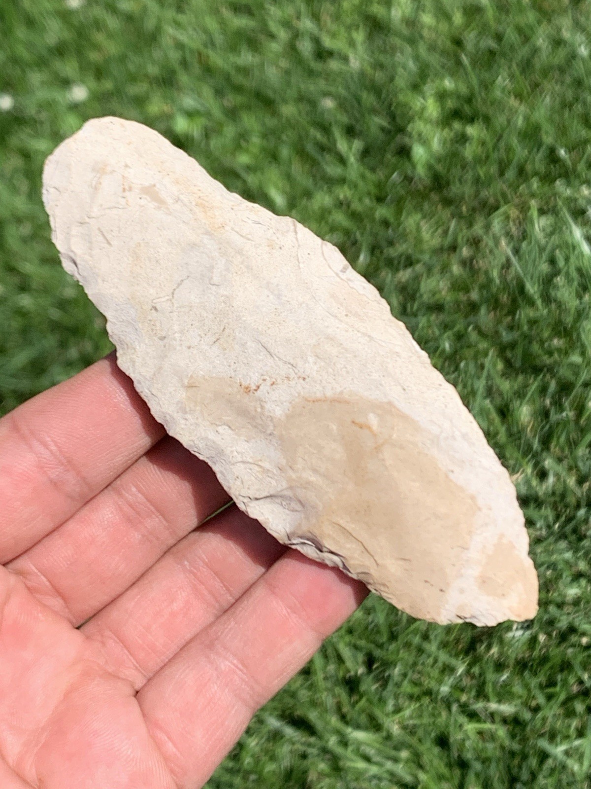 Authentic Archaic Digger Arrowhead 4 1/2  Inch Illinois Burlington Chert