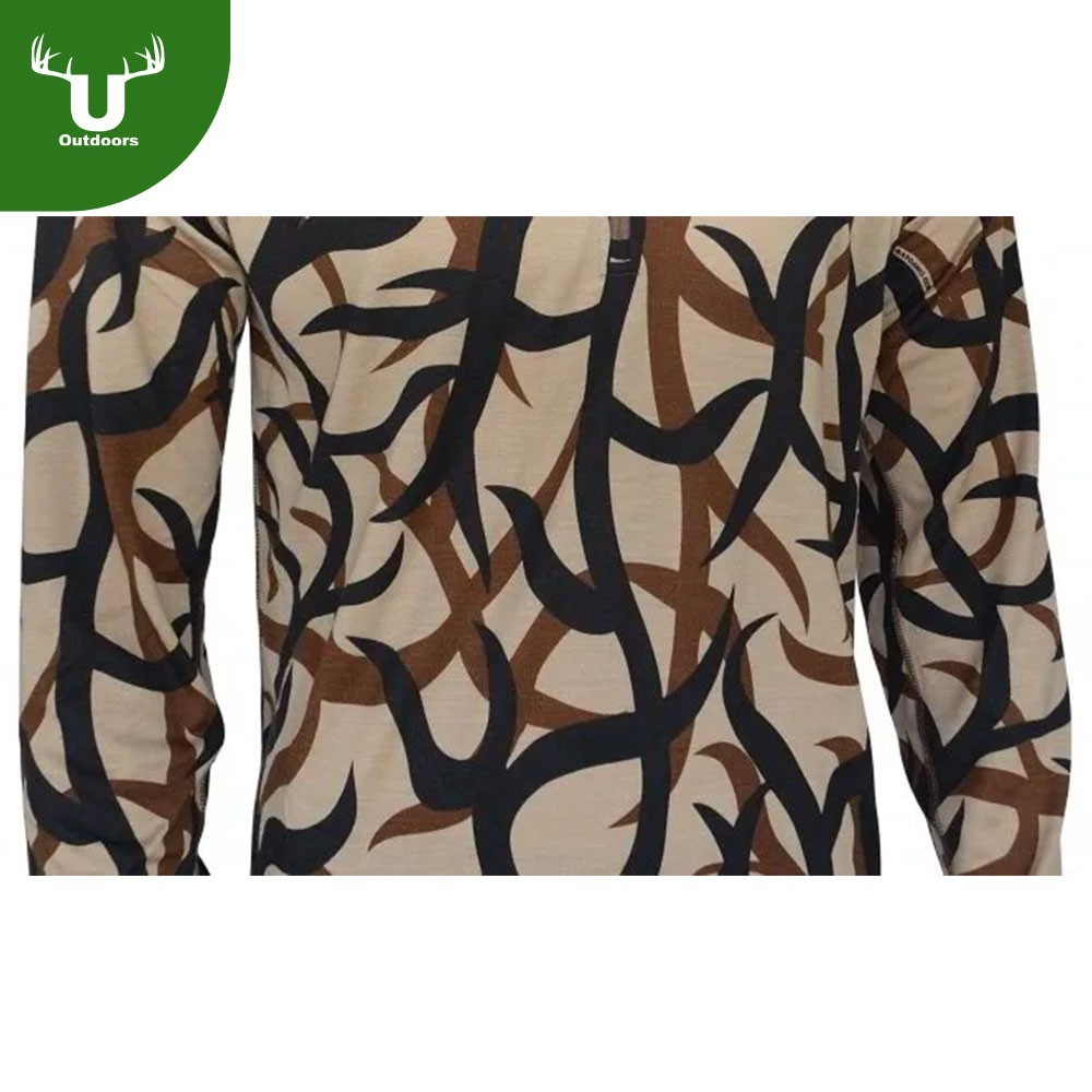 Asat Camo - Bedrock Merino Wool 1/4 Zip - Base Layer