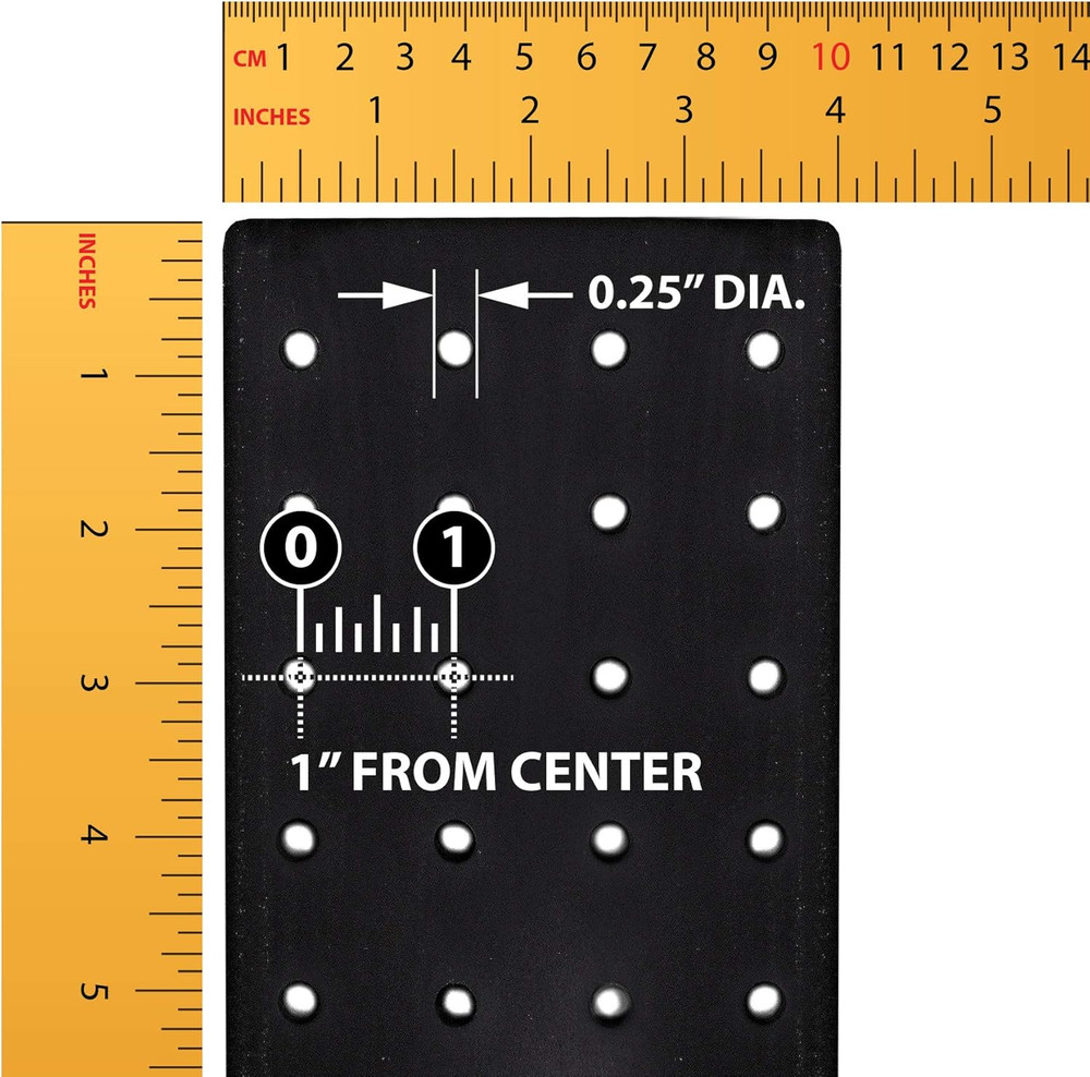 700220-BLK Pegboard 4-Sided Revolving Counter Display, Black Solid Color