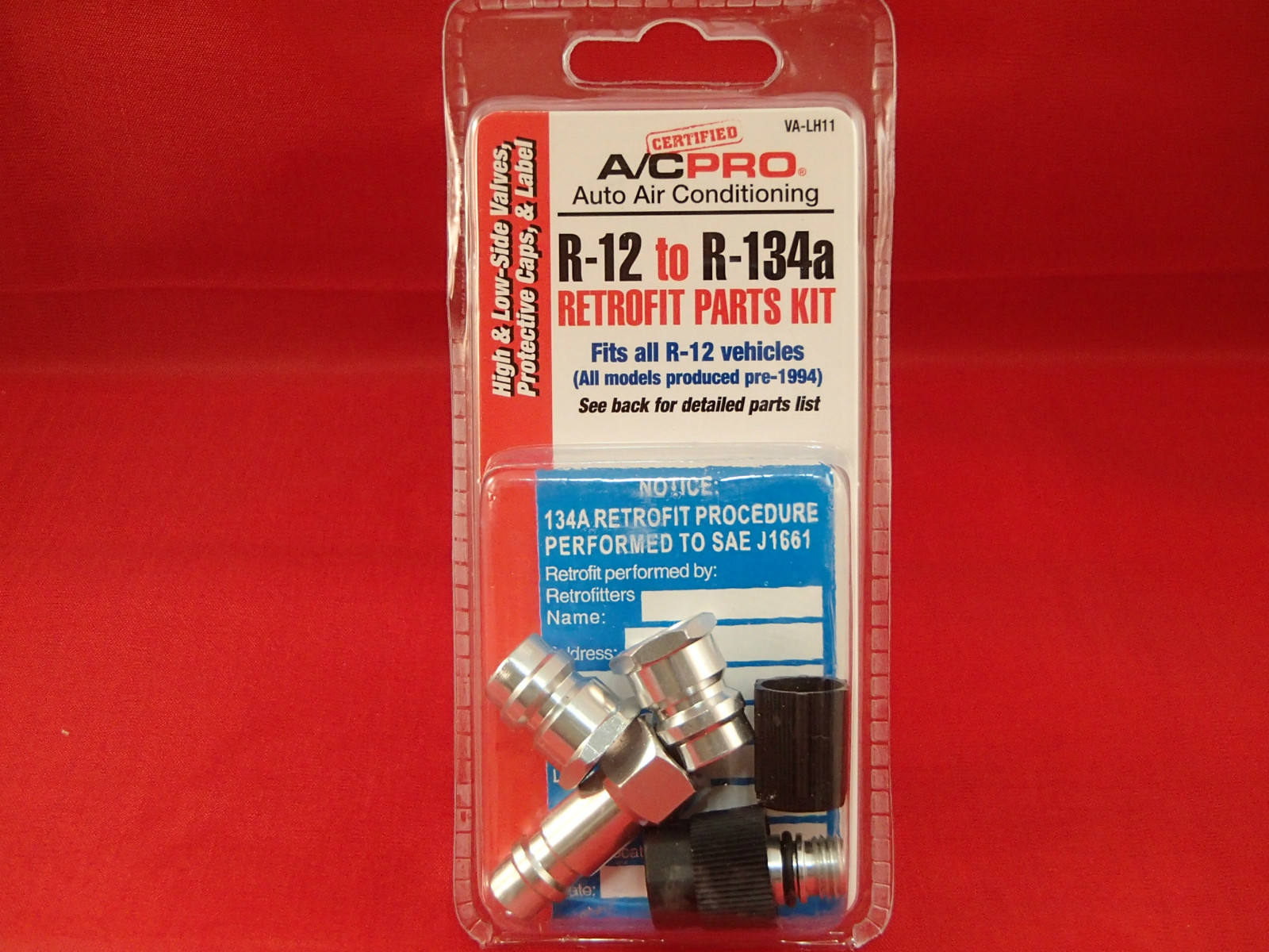 R-12 to R-134a ALL R12 SYSTEMS Retrofit Conversion ADAPTER Fittings Kit VA-LH11