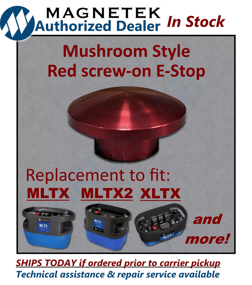 Magnetek red Mushroom estop cap button Flex Transmitter Remote E-Stop MLTX XLTX