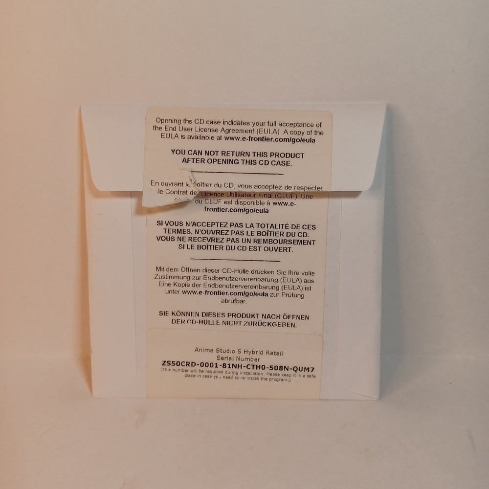 2008 Anime Studio Debut 5 OLD VERSION - Disc with code Only - No box