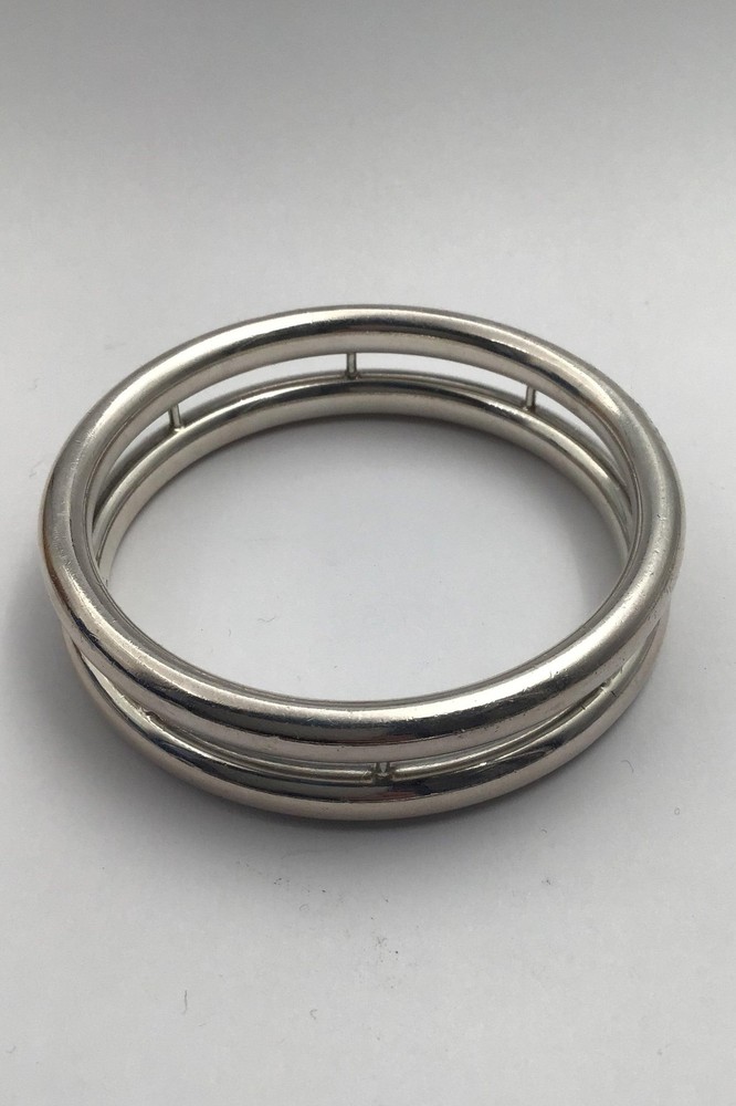 Hans Hansen Sterling Silver Modern Double Bangle