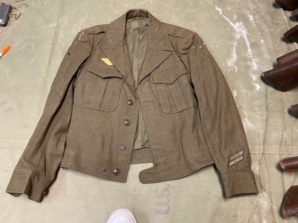 ORIGINAL WWII US ARMY EM NCO M1944 CLASS A IKE JACKET- XSMALL  36R