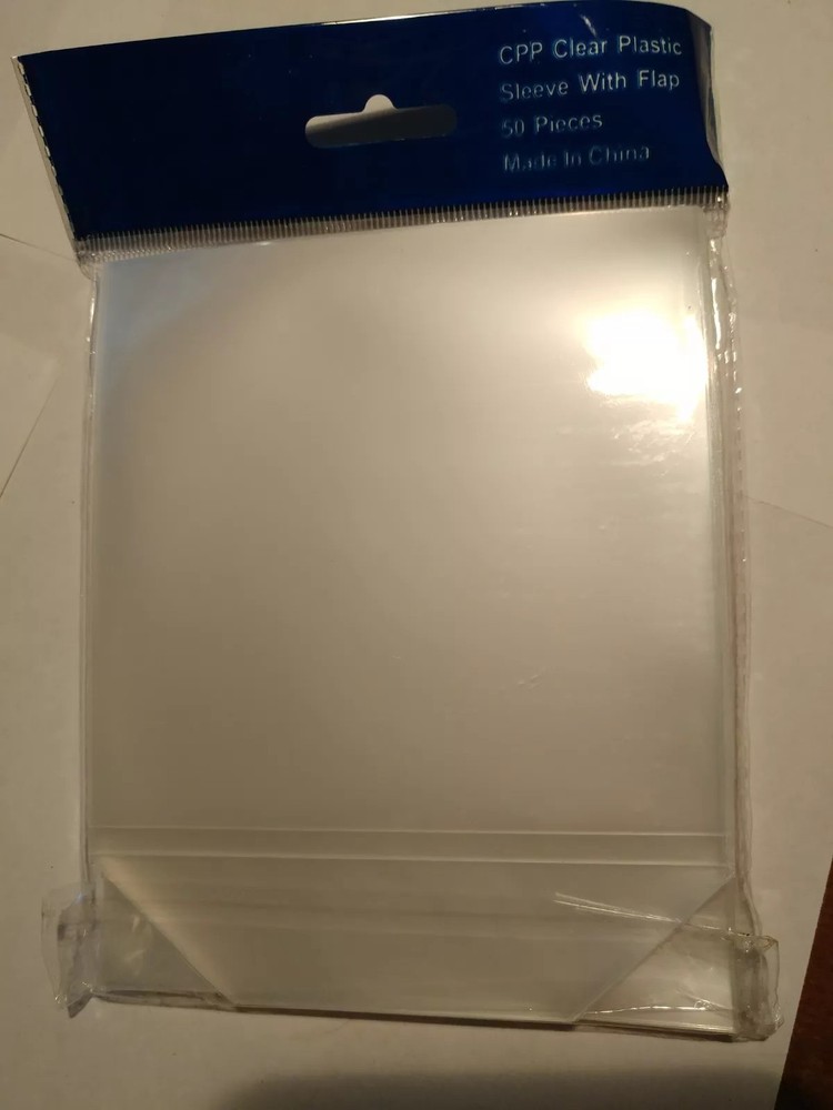 50 Pack CPP Clear Plastic Sleeve With Flap For CDs DVDs