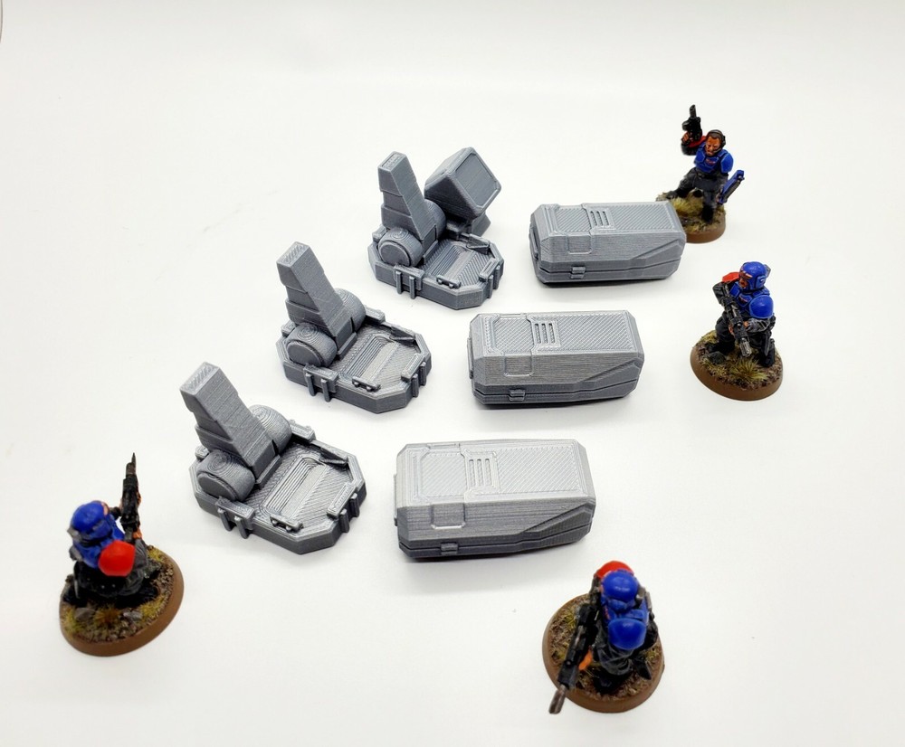 3d Printed Terrain. Sci-fi Stasis Pods