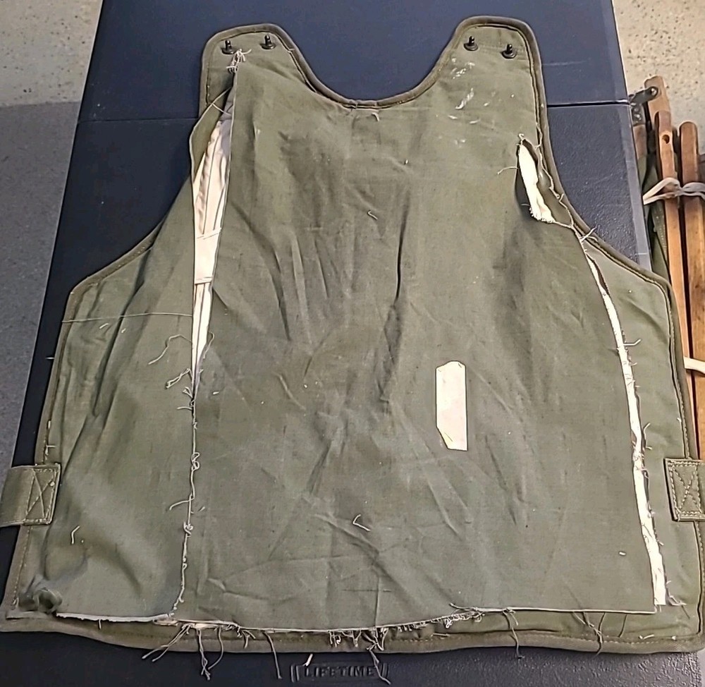 WWII US M1 Flak Vest Body Flyers Protective Armor Jacket Parts Read Description