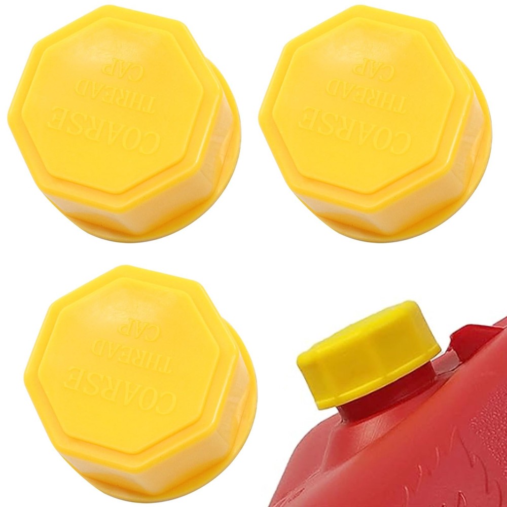 Moicstiy 5 Gallon Gas Can Cap Replacement, 3 Pcs Coarse Thread Plastic Caps, ...