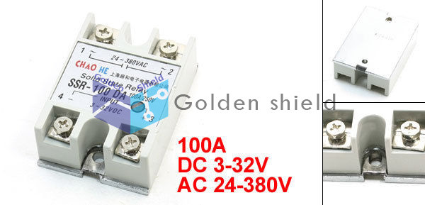 SSR-100 DA Single Phase DC to AC Solid State Relay AC 24-380V✦Kd