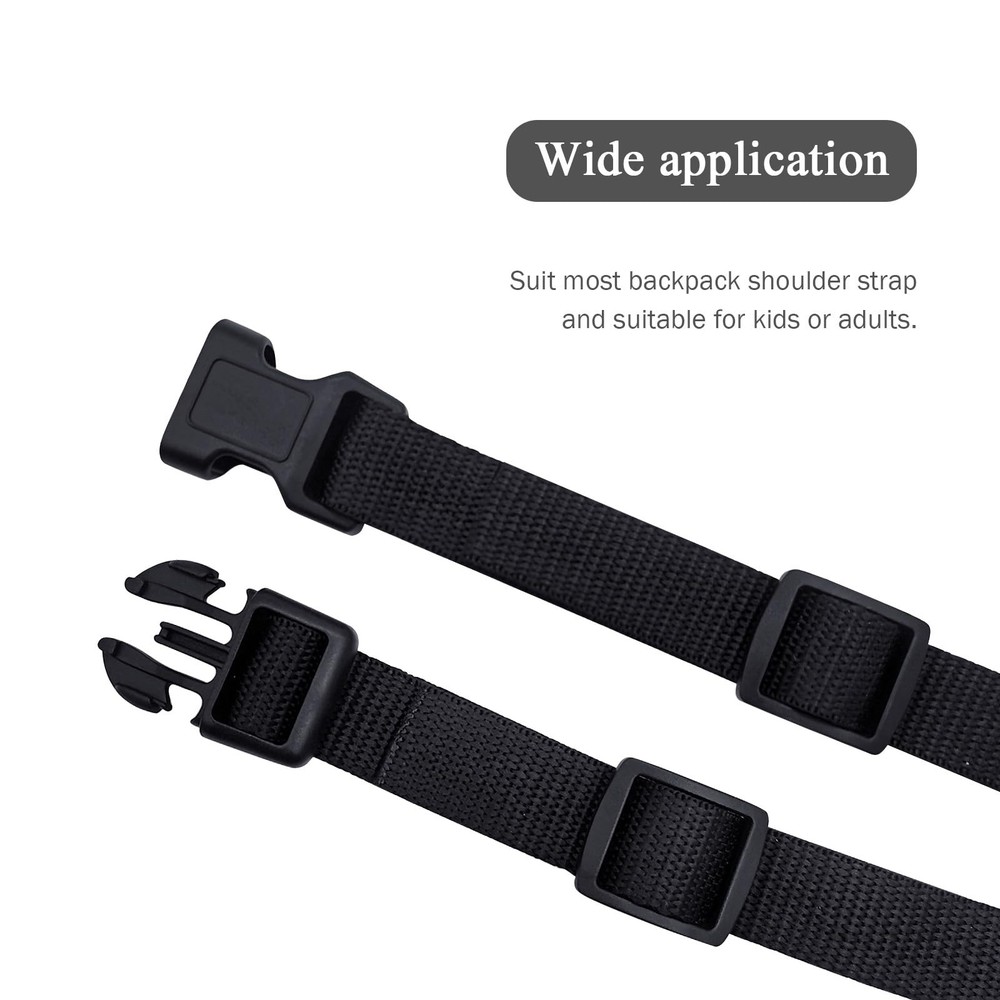 Medsuo Adjustable Backpack Chest Strap Replacement One Size, Black
