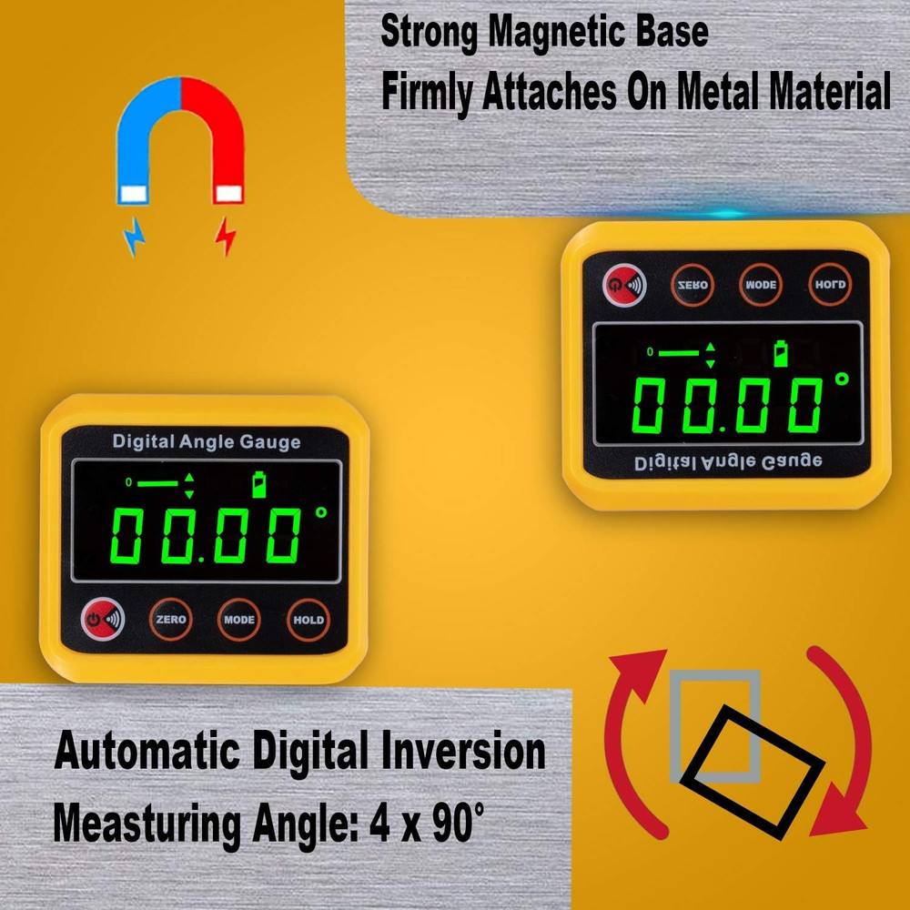 Magnetic Digital Angle Finder Protractor Inclinometer - Cube Digital Level Angle