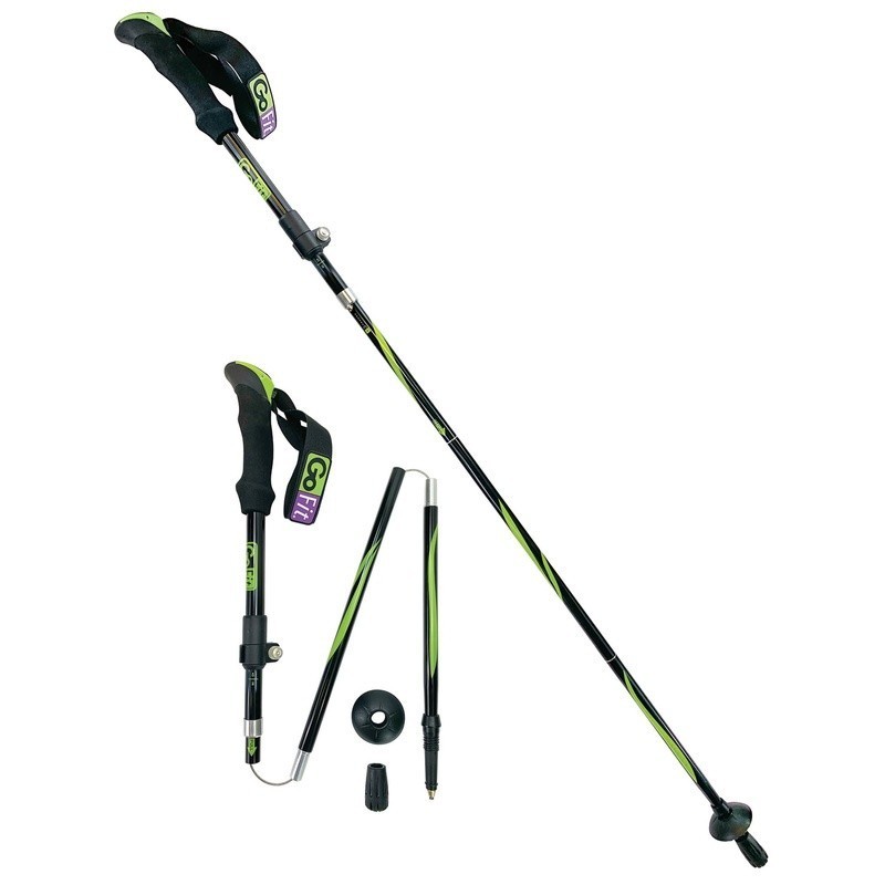 Lightweight Adjustable Walking Poles Ergonomic Foam Handles Interchangeable Tips