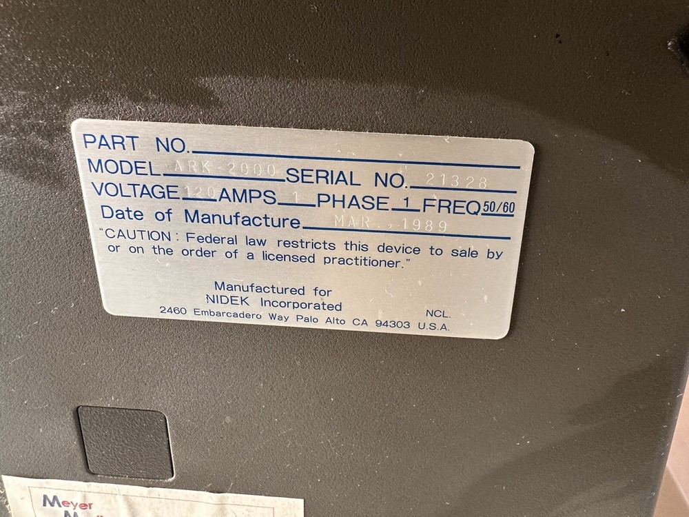 Nidex MarcoARK-2000 Auto Refractor/Keratometer