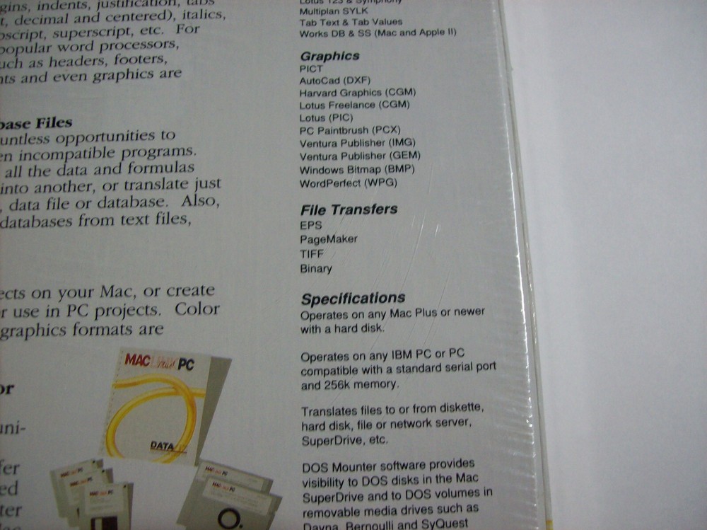 Mac Link Plus PC Version 6: Mac and PC File Exchange Software