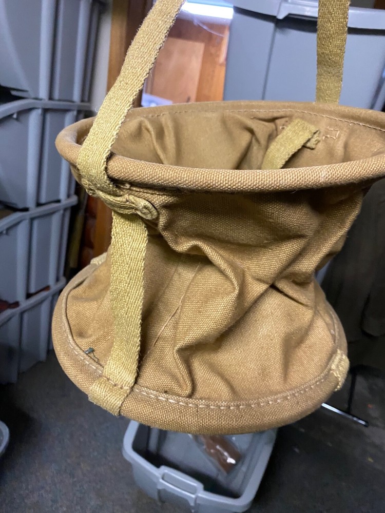 ORIGINAL WWII US ARMY M1942 COLLAPSIBLE WATER BUCKET-BRITISH MADE