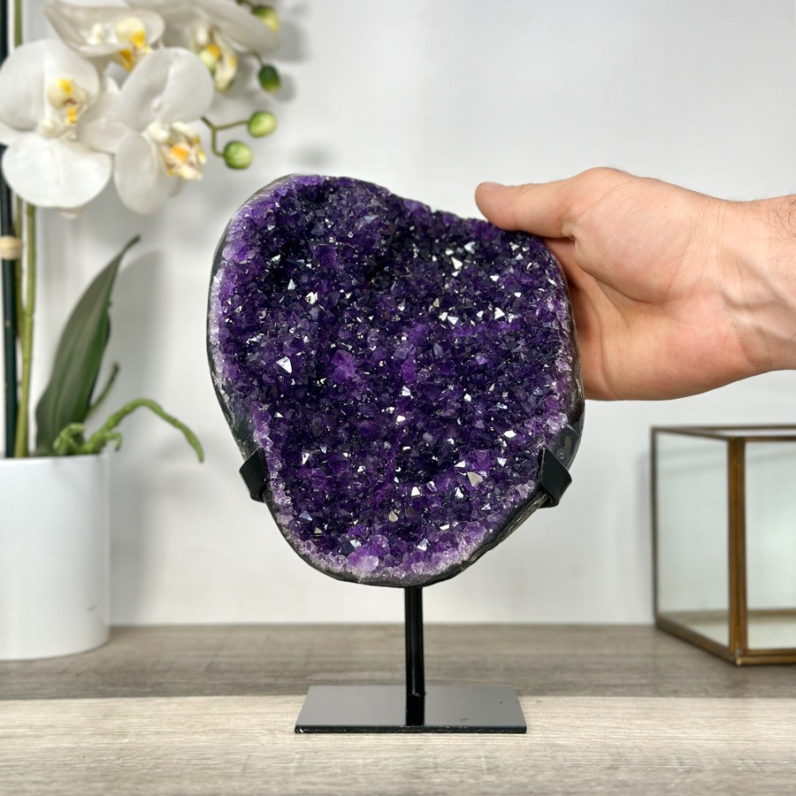 Amethyst Crystal Cluster with Deep Purple Points. MWS2693