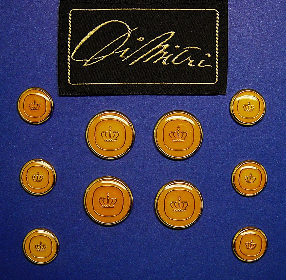 DIMITRI REPLACEMENT BUTTONS 10 Acrylic face enamel effect signature button SHARP