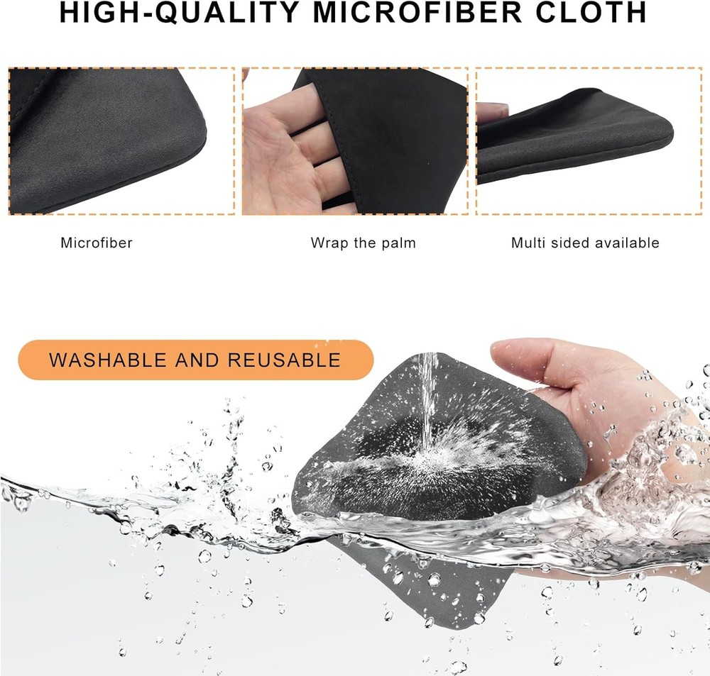 Car Screen Cleaner Microfiber Square Cloth Wipes Foldable Touch LCD Dashboard