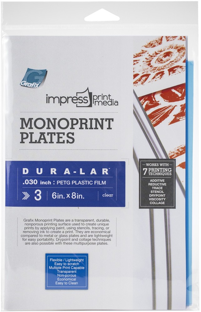 Grafix Impress Monoprint Plates 3/Pkg-6"X8"