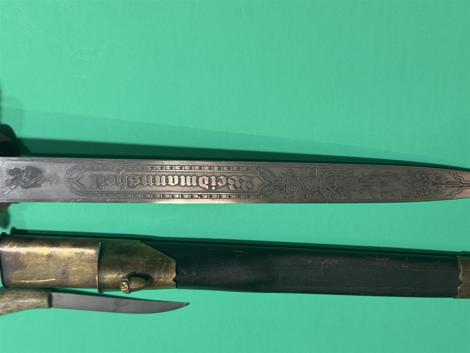 German Hunting Sword, Scabbard, Weyersberg & Co Solingen �Waidmannsheil�