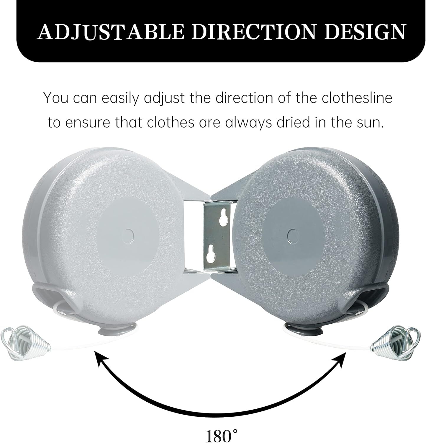 Retractable Clothesline Heavy Duty Retracting Clothes Line Outdoor and Indoor wi
