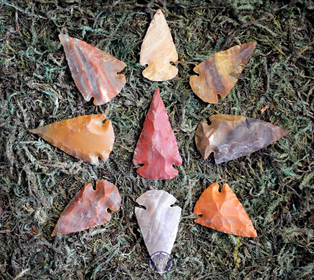 Natural Fancy Jasper Arrowhead Eases Procrastination Fear Worry Problems