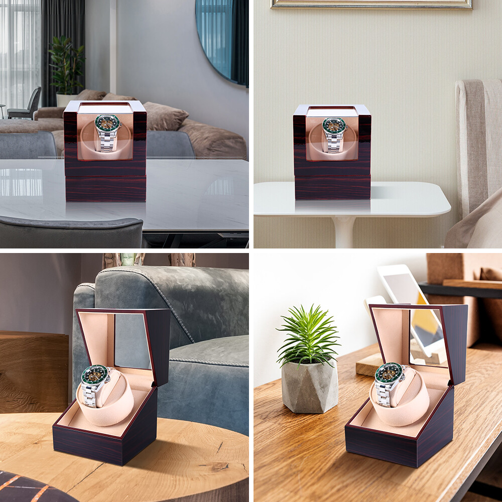 Single Automatic Watch Winder Storage Display Case Box With Silent Motor Gift