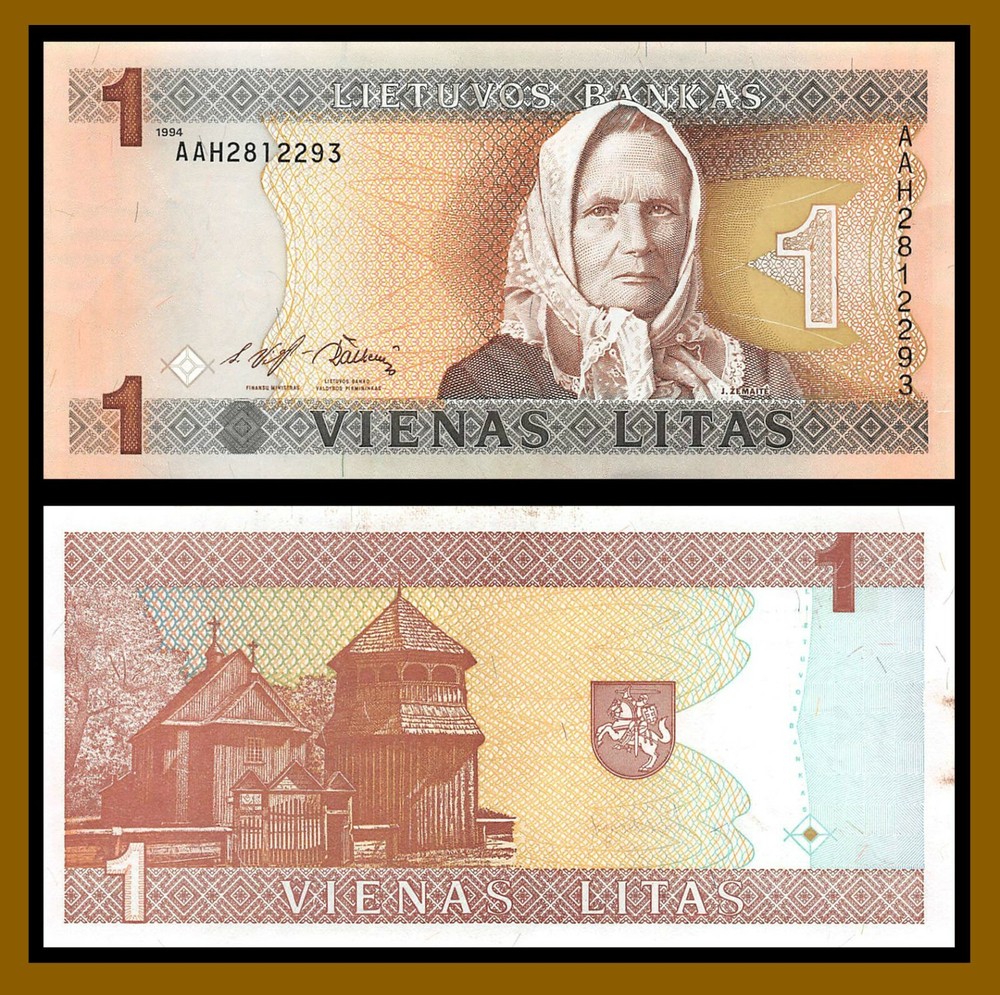 Lithuania 1 Litas, 1994 P-53 Unc
