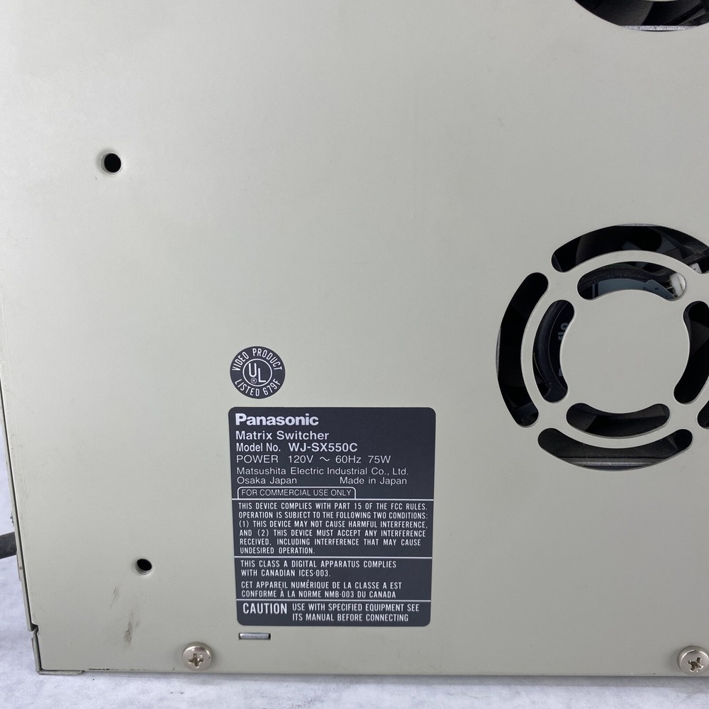 Panasonic Matrix Switcher WJ-SX550c