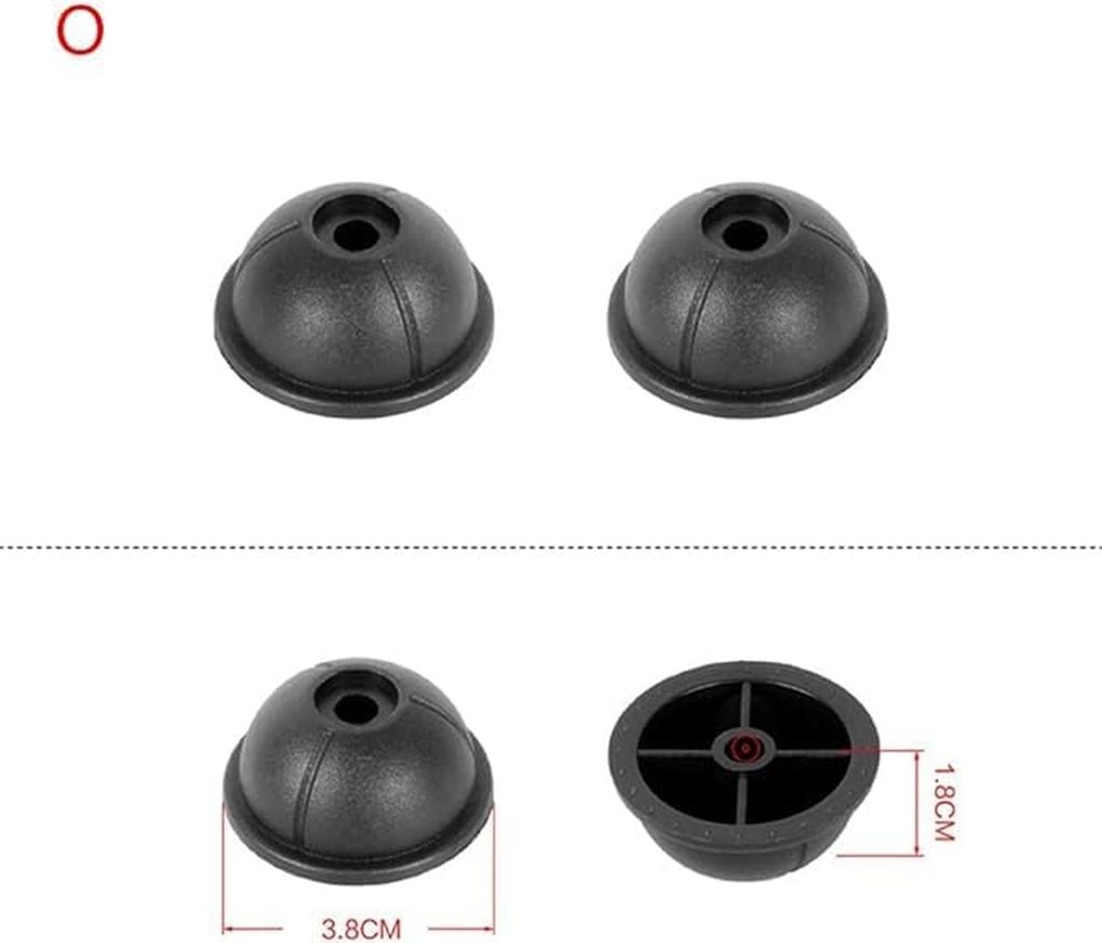 1Pair Replacement Plastic Stud Luggage Feet Pads Baggage Replacement Stud Foo...