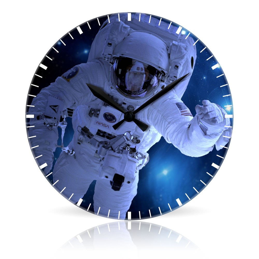 Astronaut br Round Acrylic Wall Clock 10.75"