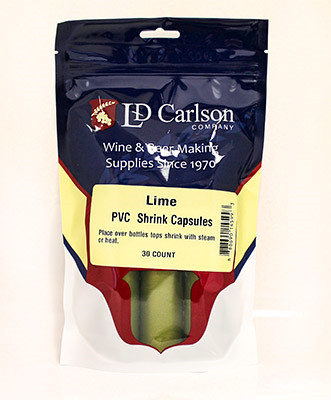 LD Carlson Metallic Lime Green PVC Shrinks 30 Count