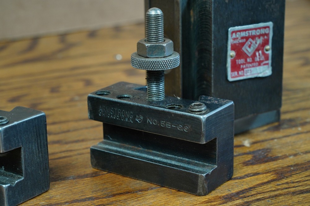 Armstrong BXA Lathe Quick Change Tool Post with Two Holders USA (45)