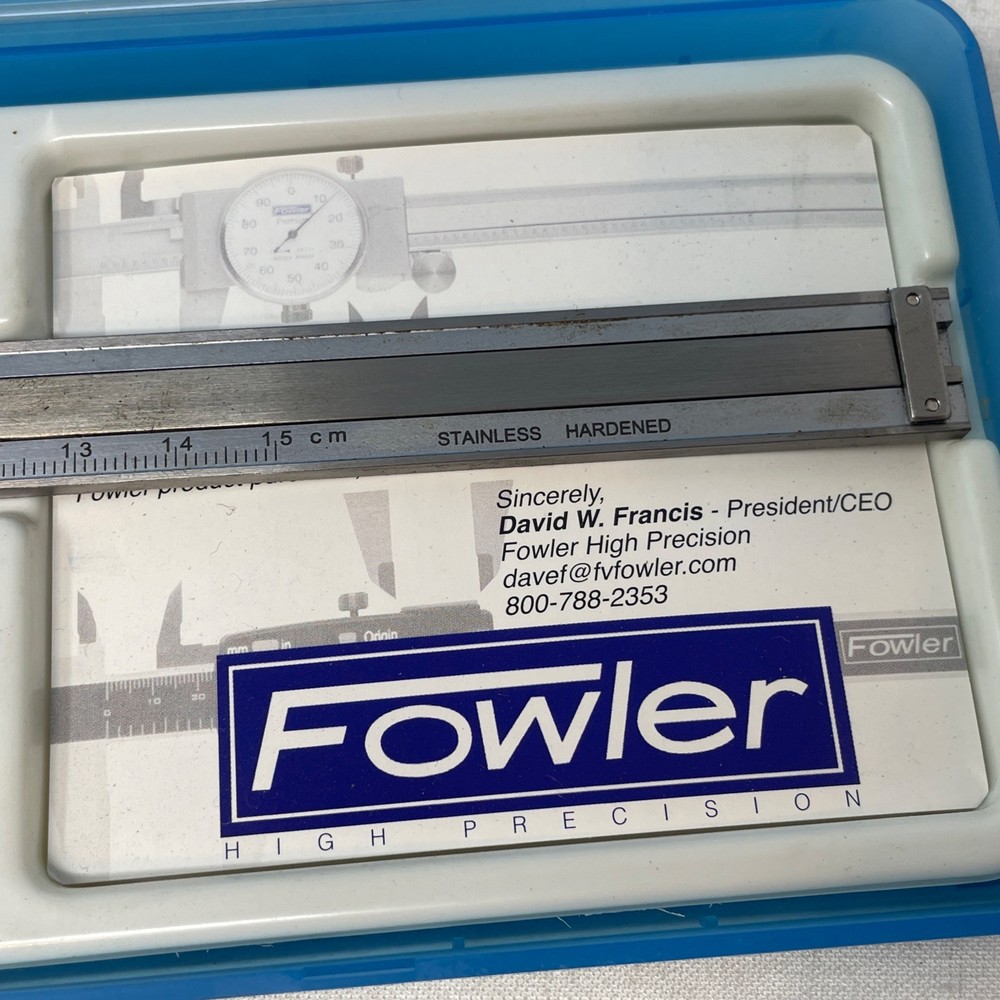 Fowler 52-015-020 150 MM Dial Caliper, 9”. Range .001"