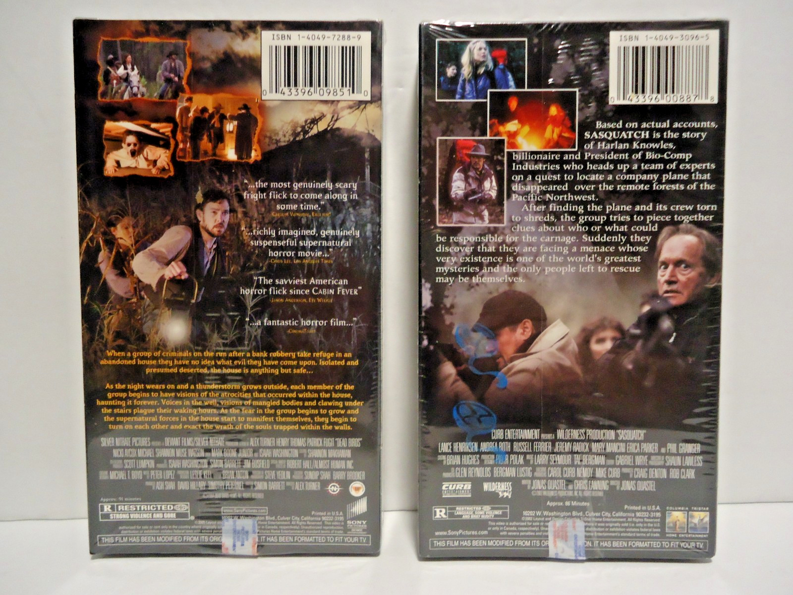 URBAN LEGEND BLOODY MARY ASYLUM OF THE DAMNED DEADBIRDS SASQUATCH HORROR VHS NEW