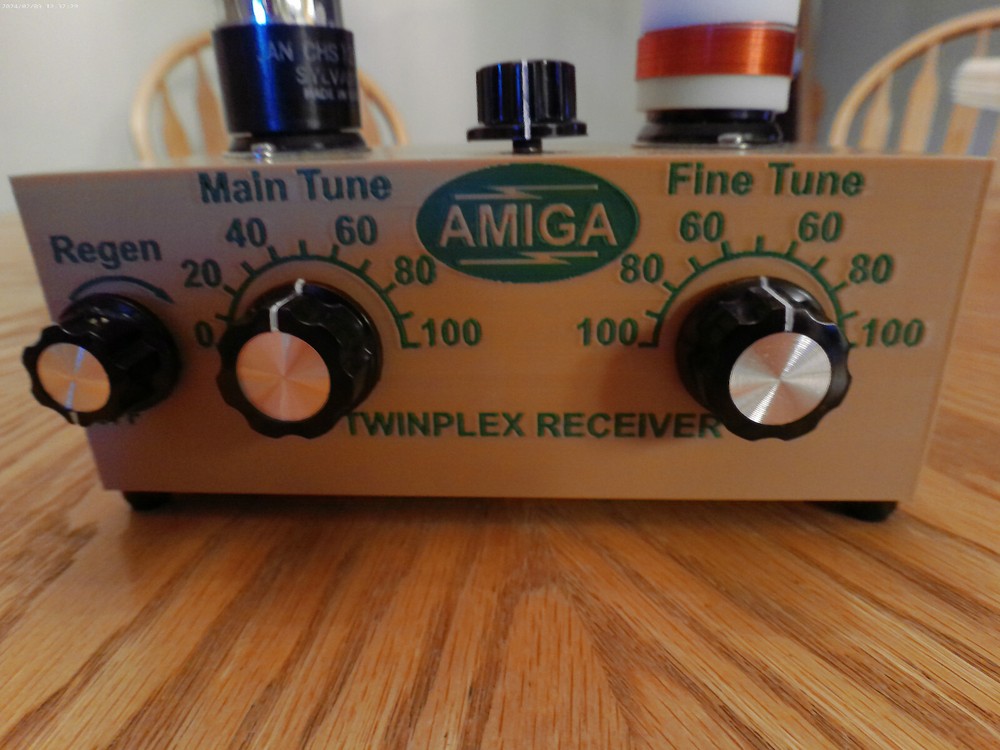 12SN7 TWINPLEX REGEN RECEIVER  (540 KHZ TO 15.5 MHZ) AM BROADCAST/SHORTWAVE