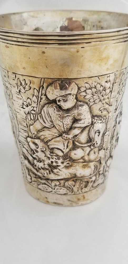 STERLING SILVER HUNTING CUP / BEAKER