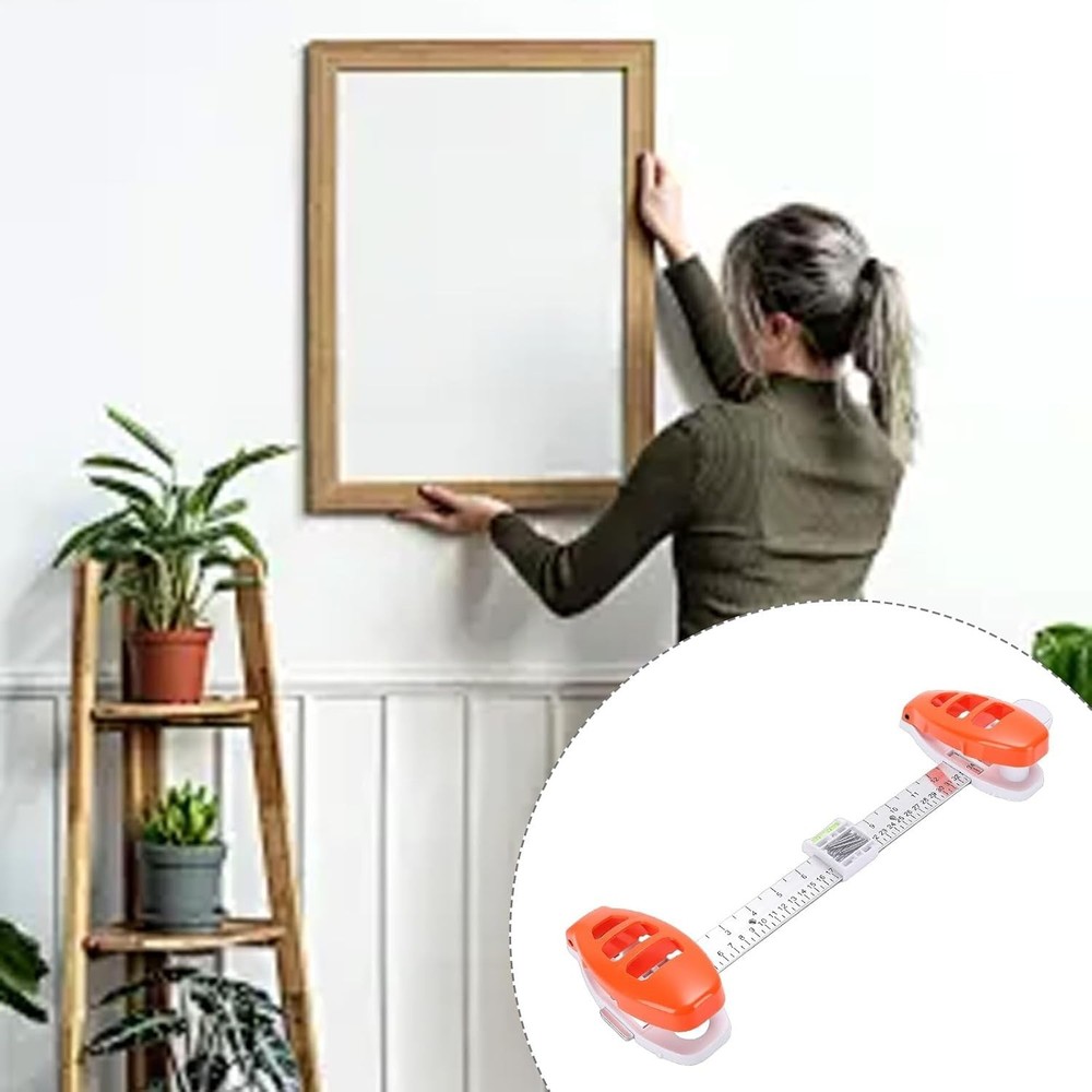 Level Ruler Picture Hanging Tool with Level for Photo Frames Wall Decor