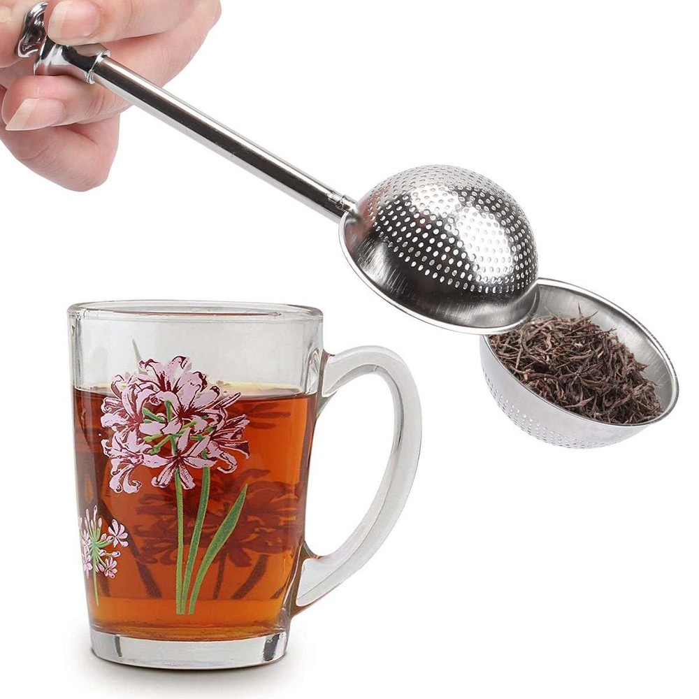 1/2pcs Tea Infuser Ball Mesh Leaf Strainer Filter Herb Steeper Stainless Secure