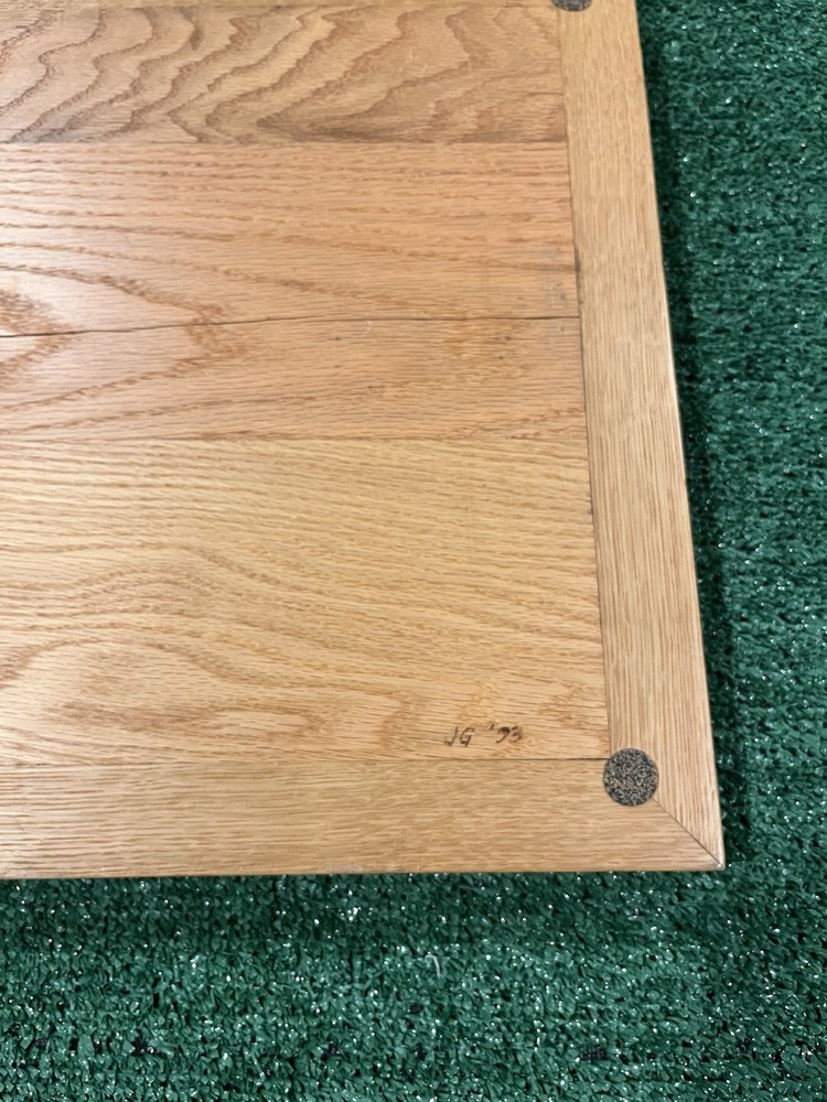 Vintage Hand Made Solid Oak Chess-Checker Board