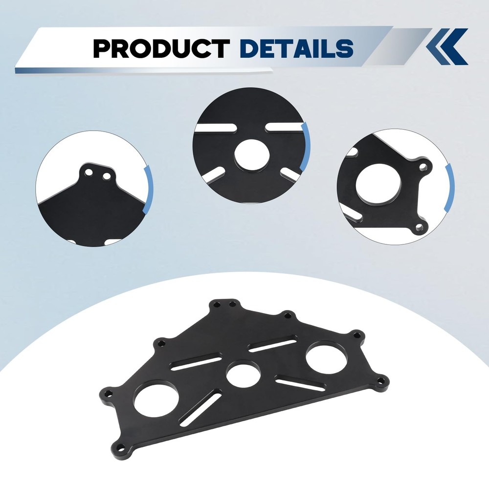 Engine Safe Stand Adapter Plate Compatible with Chevy LS LT Black Black